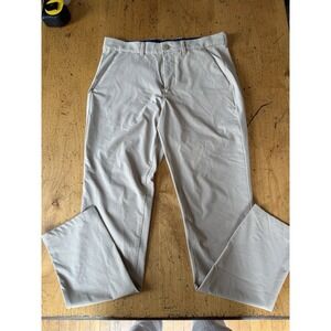 Mizzen + Main Helmsman Slim Pants Mens 31x32 Khaki Performance Golf Casual